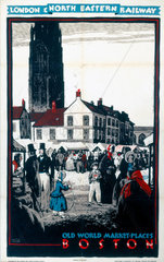 'Old World Market Places - Boston'  LNER poster  1932.