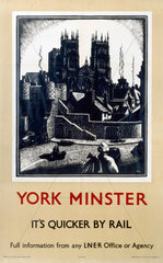 ‘York Minster’  LNER poster  1923-1947.