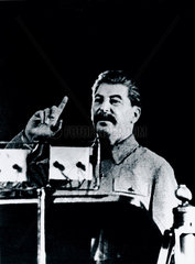Joseph Stalin  Soviet leader  addressing voters  16 December 1937.