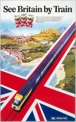 'See Britain by Train'  BR poster  1980.