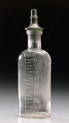 Mills type graduated dropper bottle for chloroform.