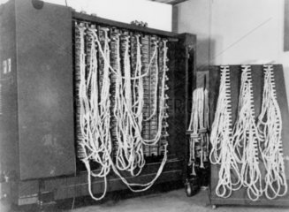 A 'Bombe' code-breaking machine at Bletchley Park  1943.