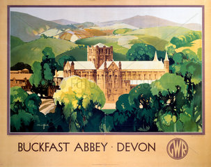 ‘Buckfast Abbey  Devon’  GWR poster  1923-1947.