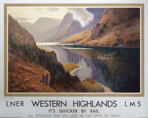 ‘Western Highlands’  LNER/LMS poster  c 1935.
