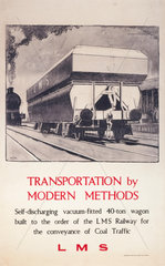 'Transportation by Modern Methods'  LMS poster  c 1930s.