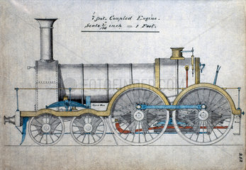 'Waverley' class 4-4-0 steam locomotive  c 1855.