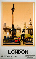 ‘London - Trafalgar Square’  BR(LMR) poster  1948-1965.