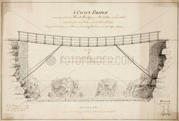 ‘A Chain Bridge’  Middleton-in-Teesdale  Durham  1753.