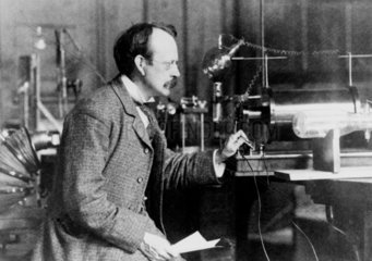 Sir Joseph John Thomson  British physicist  1900.