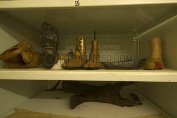 Prosthetic feet in storage  Science Museum  London  2007.