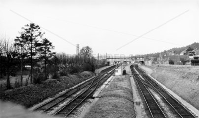 Broadstone Junction Station  Dorset  c 1930