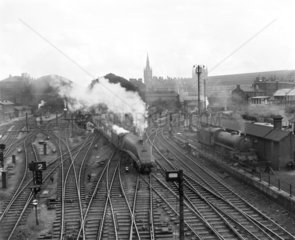 Train at King's Cross Station  London  21 August 1956.