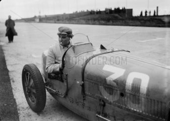 “Williams � at the wheel of a Bugatti Type 51 racing car  Nurburgring  1931.