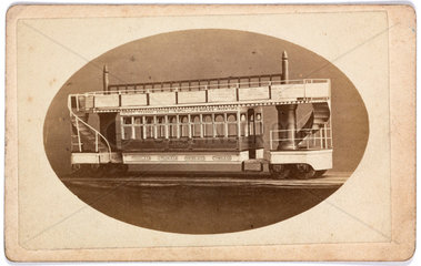 A model of a tramway engine  1873-1874.