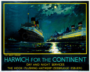 ‘Harwich for the Continent ‘  LNER poster  1934.