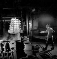 Man with batch of hot steel  Lloyds  1953.
