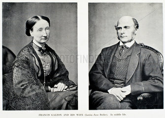 Sir Francis Galton and his wife Louisa  c 1880s.