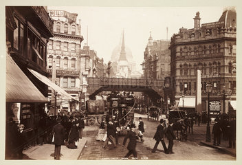 'Ludgate Circus  London'  c 1890.