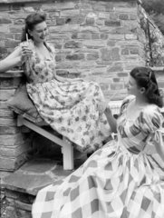 Two women in summer clothes  c 1948.