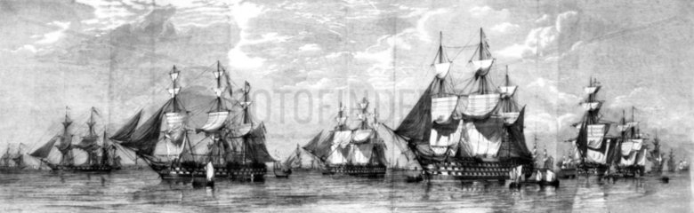 British fleet at Spithead  1853.