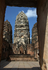Sukhothai  Thailand  Prang des Wat Sri Sawai im Geschichtspark Sukhothai