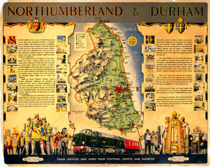 ‘Northumberland and Durham’  BR poster  c 1950.