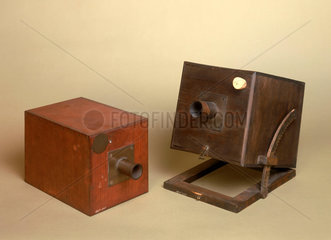 Two cameras owned by W H F Talbot  c 1840.