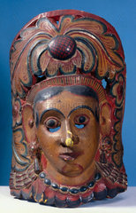 Painted face mask  Sinhalese from Sri Lanka  1771-1920.