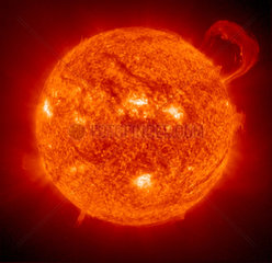 The Sun with handle-shaped prominence  14 September 1999.