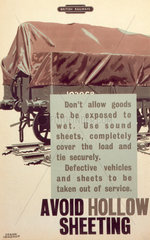 ‘Avoid hollow sheeting'  BR staff poster  1960.