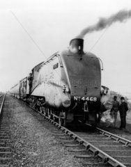 'Mallard' 4-6-2 steam locomotive no 4468  3 July 1938.