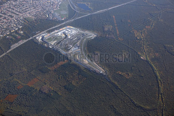 Hockenheim  Deutschland  Luftaufnahme der Motorsport-Rennstrecke Hockenheimring