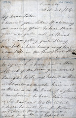 Letter from a soldier in the Crimea to his sister  22 February 1856.