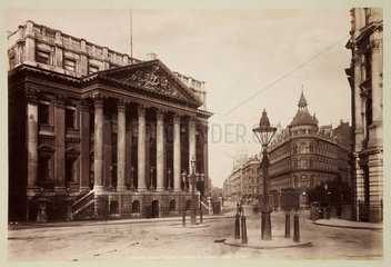 'Mansion House and Queen Victoria Street  London'  c 1890.
