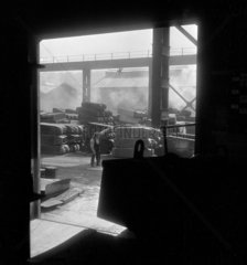 Yard of ingots at United Steel  Sheffield  1949.