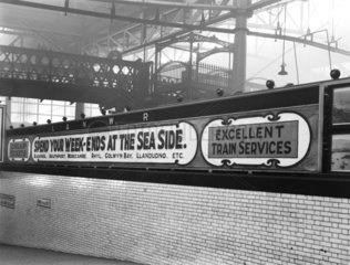Poster advertising cheap railway tickets to seaside destinations  1924.