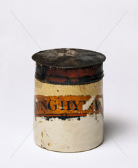 Dispensing pot  English  1851-1900.