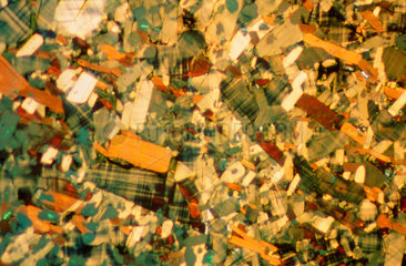 Yttrium barium copper oxide  light micrograph  1990s.