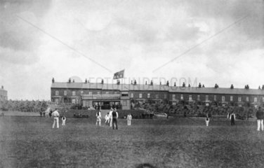 Railwaymen's cricket match  Yorkshire  c 1892.