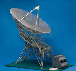 Model of radio dish from one mile telescope at Cambridge  1964.