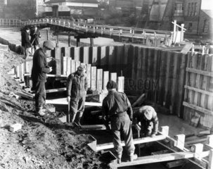Canal construction  Newark-on-Trent  Nottinghamshire  1952.