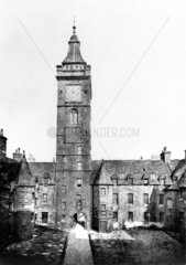 The quadrangle in the old Glasgow College  c 1910.