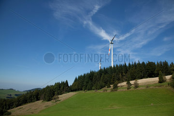 Freiburg  Deutschland  Windkraftanlage am Schauinsland