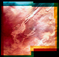 Part of the Valles Marineris  the Martian ‘Grand Canyon’  1976.