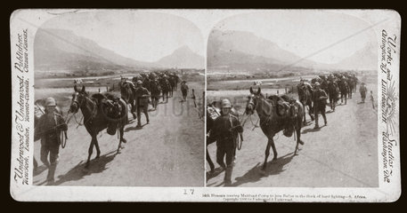 '14th Hussars leaving Maitland Camp to join Buller - South Africa’  1900.
