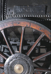 Driving wheel and name plate of Stephenson's 'Rocket’  1829.