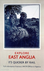 ‘Explore East Anglia’  LNER poster  1923-1947.