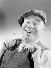 Portrait of a man in a flat cap  1949.