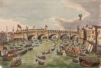 The opening of New London Bridge  1 August 1831.