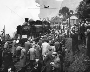 Last train from Ruabon to Blaenau Ffestiniog  Wales  January 1961.